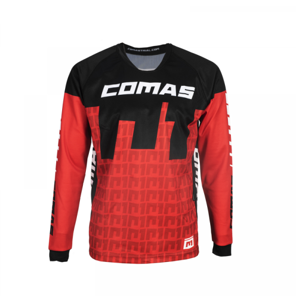 Camiseta manga larga roja comas