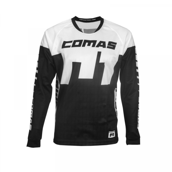 Camiseta larga blanca técnica comas