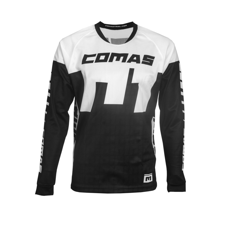 Camiseta larga blanca técnica comas Camiseta larga blanca técnica comas